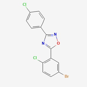 5-(5-bromo-2-chlorophenyl)-3-(4-chlorophenyl)-1,2,4-oxadiazole