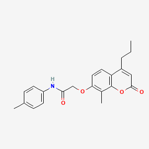 2-[(8-methyl-2-oxo-4-propyl-2H-chromen-7-yl)oxy]-N-(4-methylphenyl)acetamide