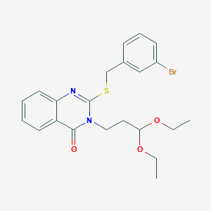 2-[(3-bromobenzyl)thio]-3-(3,3-diethoxypropyl)-4(3H)-quinazolinone