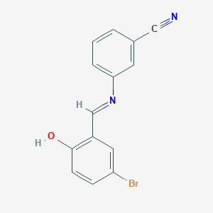 molecular formula C14H9BrN2O B463456 3-[(5-Bromo-2-hydroxybenzylidene)amino]benzonitrile CAS No. 304453-75-6