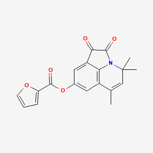 4,4,6-trimethyl-1,2-dioxo-1,2-dihydro-4H-pyrrolo[3,2,1-ij]quinolin-8-yl 2-furoate