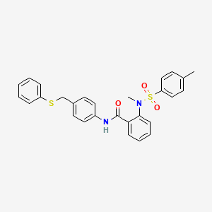 2-{methyl[(4-methylphenyl)sulfonyl]amino}-N-{4-[(phenylthio)methyl]phenyl}benzamide