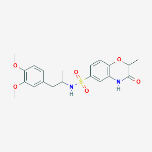 N-[2-(3,4-dimethoxyphenyl)-1-methylethyl]-2-methyl-3-oxo-3,4-dihydro-2H-1,4-benzoxazine-6-sulfonamide