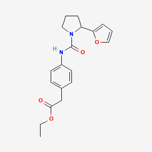 ethyl [4-({[2-(2-furyl)-1-pyrrolidinyl]carbonyl}amino)phenyl]acetate