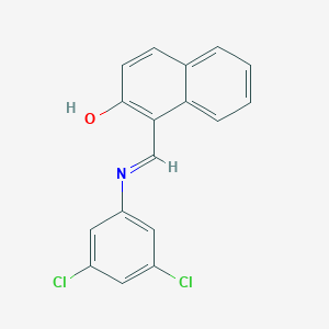 molecular formula C17H11Cl2NO B463464 1-{[(3,5-Dichlorophenyl)imino]methyl}-2-naphthol 