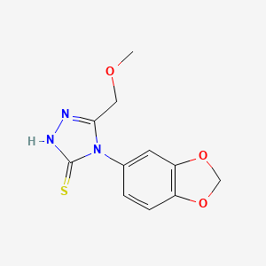 4-(1,3-benzodioxol-5-yl)-5-(methoxymethyl)-4H-1,2,4-triazole-3-thiol