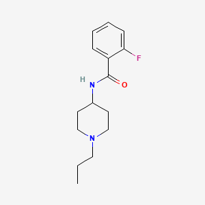 2-fluoro-N-(1-propylpiperidin-4-yl)benzamide