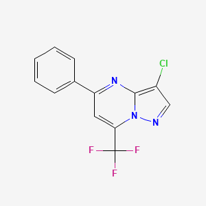 molecular formula C13H7ClF3N3 B4634661 3-chloro-5-phenyl-7-(trifluoromethyl)pyrazolo[1,5-a]pyrimidine 