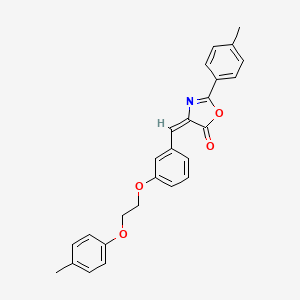 (4E)-4-[[3-[2-(4-methylphenoxy)ethoxy]phenyl]methylidene]-2-(4-methylphenyl)-1,3-oxazol-5-one