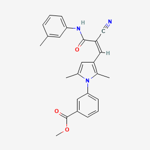 methyl 3-(3-{(1Z)-2-cyano-3-[(3-methylphenyl)amino]-3-oxoprop-1-en-1-yl}-2,5-dimethyl-1H-pyrrol-1-yl)benzoate