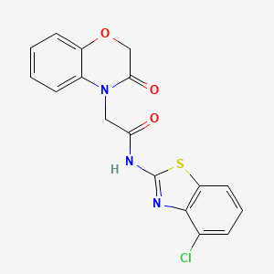 N-(4-chloro-1,3-benzothiazol-2-yl)-2-(3-oxo-2,3-dihydro-4H-1,4-benzoxazin-4-yl)acetamide