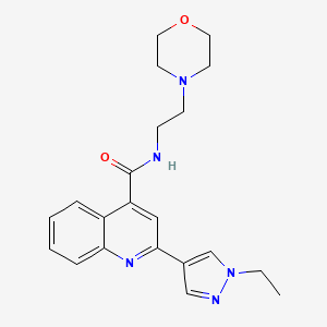 2-(1-ethyl-1H-pyrazol-4-yl)-N-[2-(4-morpholinyl)ethyl]-4-quinolinecarboxamide