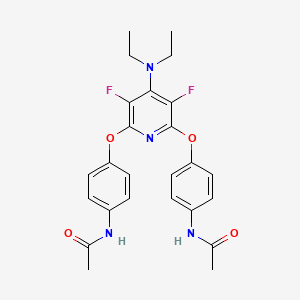 N-[4-[6-(4-acetamidophenoxy)-4-(diethylamino)-3,5-difluoropyridin-2-yl]oxyphenyl]acetamide