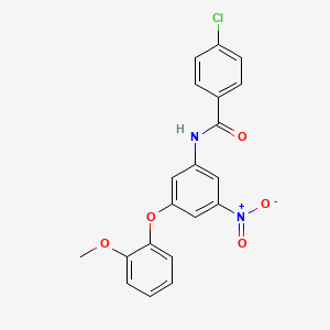 4-chloro-N-[3-(2-methoxyphenoxy)-5-nitrophenyl]benzamide