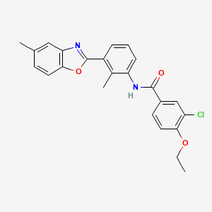 3-chloro-4-ethoxy-N-[2-methyl-3-(5-methyl-1,3-benzoxazol-2-yl)phenyl]benzamide