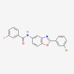 N-[2-(3-bromophenyl)-1,3-benzoxazol-5-yl]-3-iodobenzamide