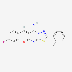 (6Z)-6-[(4-fluorophenyl)methylidene]-5-imino-2-(2-methylphenyl)-[1,3,4]thiadiazolo[3,2-a]pyrimidin-7-one