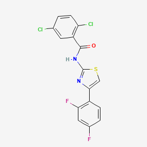 2,5-dichloro-N-[4-(2,4-difluorophenyl)-1,3-thiazol-2-yl]benzamide