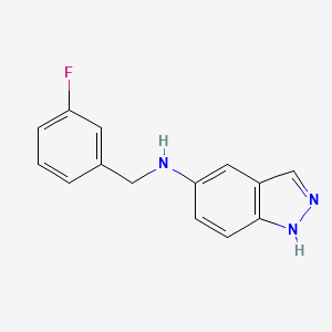 molecular formula C14H12FN3 B4634864 N-[(3-fluorophenyl)methyl]-1H-indazol-5-amine 