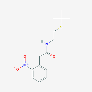 N-[2-(tert-butylsulfanyl)ethyl]-2-(2-nitrophenyl)acetamide