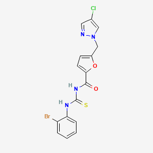 N-(2-BROMOPHENYL)-N'-({5-[(4-CHLORO-1H-PYRAZOL-1-YL)METHYL]-2-FURYL}CARBONYL)THIOUREA