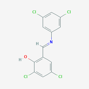 2,4-Dichloro-6-{[(3,5-dichlorophenyl)imino]methyl}phenol