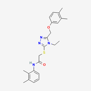 2-({5-[(3,4-dimethylphenoxy)methyl]-4-ethyl-4H-1,2,4-triazol-3-yl}sulfanyl)-N-(2,3-dimethylphenyl)acetamide