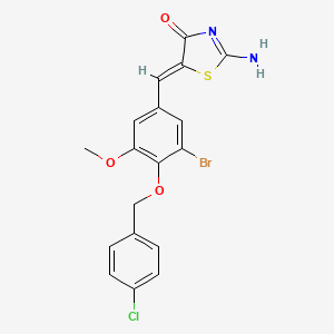 5-{3-bromo-4-[(4-chlorobenzyl)oxy]-5-methoxybenzylidene}-2-imino-1,3-thiazolidin-4-one