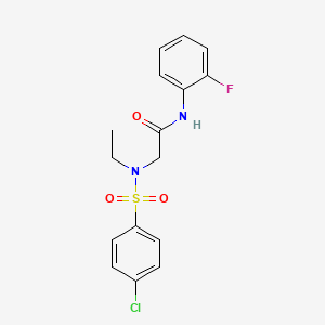 N~2~-[(4-chlorophenyl)sulfonyl]-N~2~-ethyl-N-(2-fluorophenyl)glycinamide