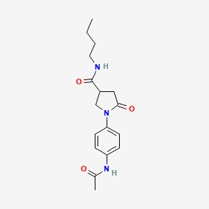 1-[4-(acetylamino)phenyl]-N-butyl-5-oxopyrrolidine-3-carboxamide