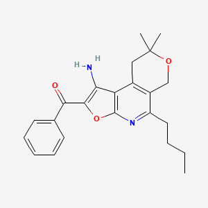 Methanone, (1-amino-5-butyl-8,9-dihydro-8,8-dimethyl-6H-furo(2,3-b)pyrano(4,3-d)pyridin-2-yl)phenyl-