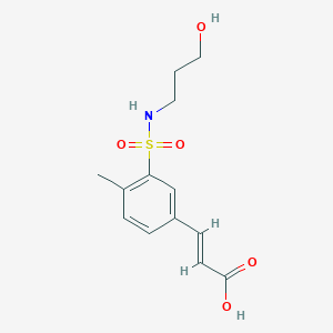 3-(3-{[(3-hydroxypropyl)amino]sulfonyl}-4-methylphenyl)acrylic acid