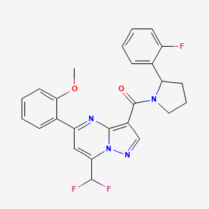 7-(difluoromethyl)-3-{[2-(2-fluorophenyl)-1-pyrrolidinyl]carbonyl}-5-(2-methoxyphenyl)pyrazolo[1,5-a]pyrimidine