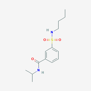 molecular formula C14H22N2O3S B4635051 3-(butylsulfamoyl)-N-(propan-2-yl)benzamide 