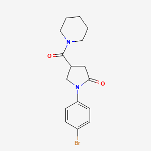 1-(4-bromophenyl)-4-(1-piperidinylcarbonyl)-2-pyrrolidinone