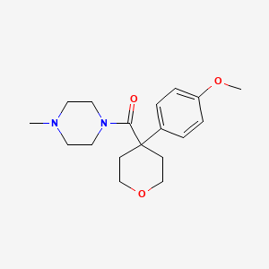 1-{[4-(4-methoxyphenyl)tetrahydro-2H-pyran-4-yl]carbonyl}-4-methylpiperazine