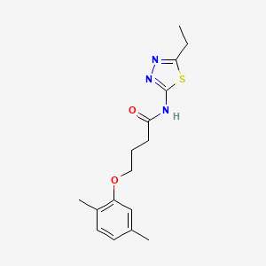 molecular formula C16H21N3O2S B4635087 4-(2,5-dimethylphenoxy)-N-(5-ethyl-1,3,4-thiadiazol-2-yl)butanamide 