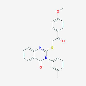 2-{[2-(4-methoxyphenyl)-2-oxoethyl]thio}-3-(3-methylphenyl)-4(3H)-quinazolinone