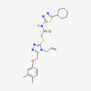 2-({4-allyl-5-[(3,4-dimethylphenoxy)methyl]-4H-1,2,4-triazol-3-yl}thio)-N-(5-cyclohexyl-1,3,4-thiadiazol-2-yl)acetamide