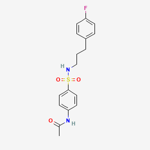 molecular formula C17H19FN2O3S B4635141 N-[4-({[3-(4-fluorophenyl)propyl]amino}sulfonyl)phenyl]acetamide 