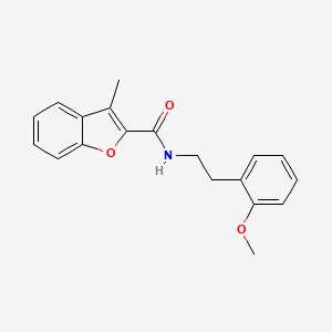 molecular formula C19H19NO3 B4635162 N-[2-(2-methoxyphenyl)ethyl]-3-methyl-1-benzofuran-2-carboxamide 