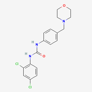 molecular formula C18H19Cl2N3O2 B4635167 N-(2,4-DICHLOROPHENYL)-N'-[4-(MORPHOLINOMETHYL)PHENYL]UREA 