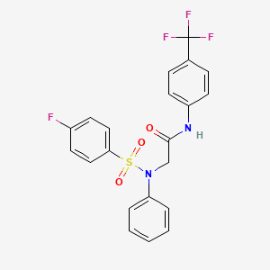 N~2~-[(4-fluorophenyl)sulfonyl]-N~2~-phenyl-N~1~-[4-(trifluoromethyl)phenyl]glycinamide