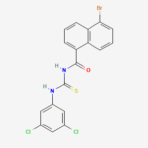 5-bromo-N-[(3,5-dichlorophenyl)carbamothioyl]naphthalene-1-carboxamide