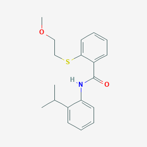 2-[(2-methoxyethyl)sulfanyl]-N-[2-(propan-2-yl)phenyl]benzamide