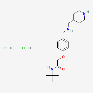 N-(tert-butyl)-2-(4-{[(4-piperidinylmethyl)amino]methyl}phenoxy)acetamide dihydrochloride