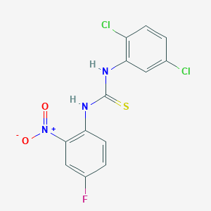 molecular formula C13H8Cl2FN3O2S B4635216 N-(2,5-dichlorophenyl)-N'-(4-fluoro-2-nitrophenyl)thiourea 