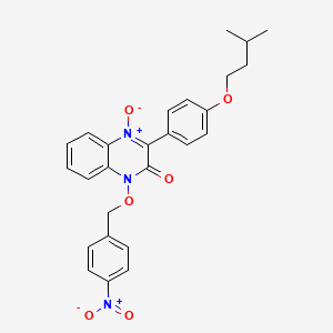 3-[4-(3-methylbutoxy)phenyl]-1-[(4-nitrobenzyl)oxy]-2(1H)-quinoxalinone 4-oxide