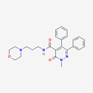 2-methyl-N-[3-(4-morpholinyl)propyl]-3-oxo-5,6-diphenyl-2,3-dihydro-4-pyridazinecarboxamide