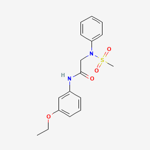 molecular formula C17H20N2O4S B4635244 N~1~-(3-ethoxyphenyl)-N~2~-(methylsulfonyl)-N~2~-phenylglycinamide 